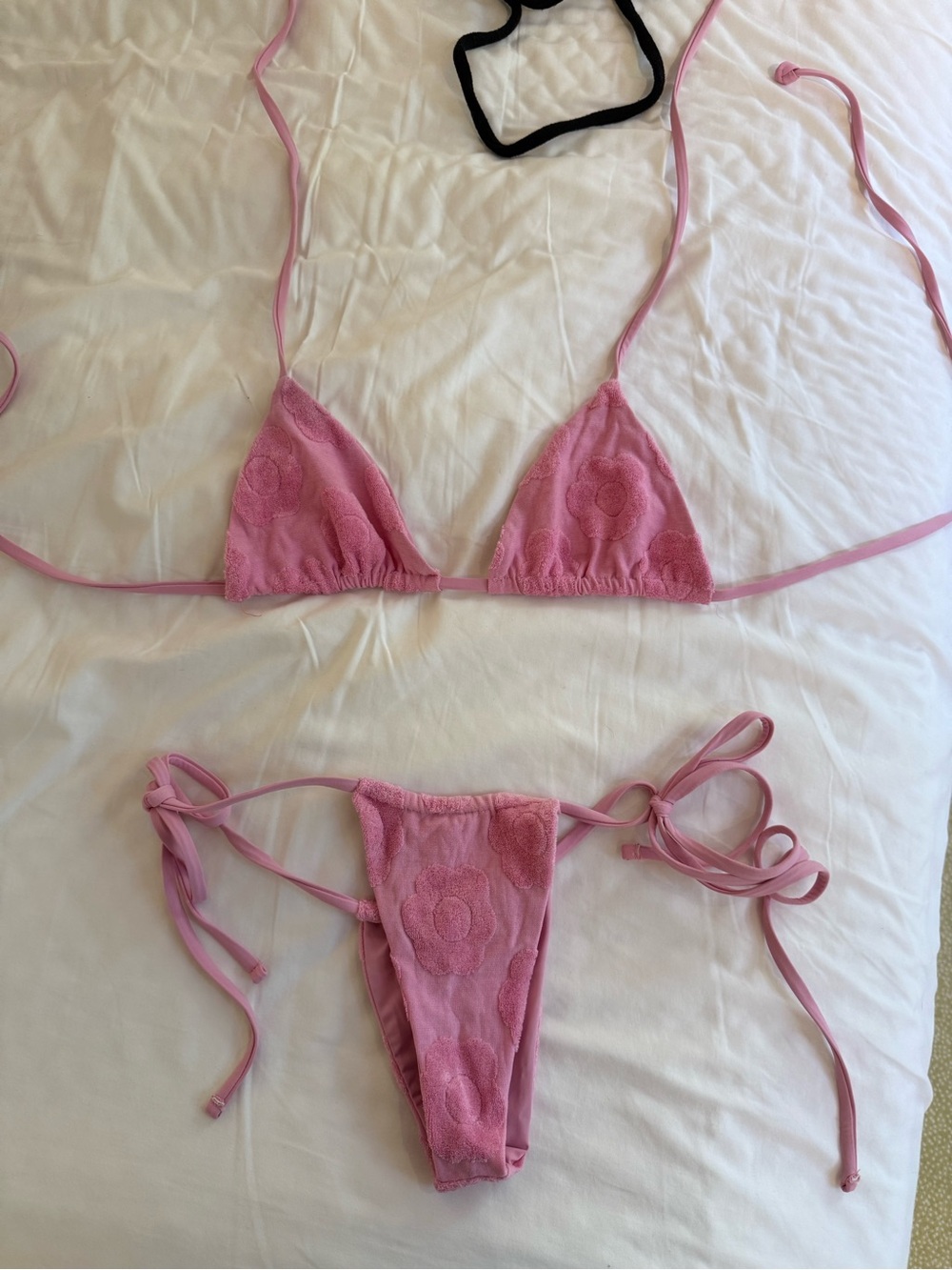 Frankie’s Bikini Pink Floral Terry Set